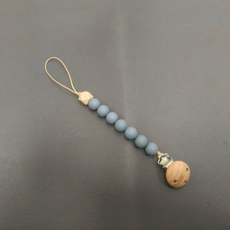 Wood Pacifier Clip for Baby - Natural Wood Pacifier Holder with Strap for Newborns and Infants