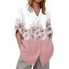 Women's V-neck 3/4 Sleeve Printed Cardigan