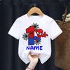 Summer Cute Marvel Spider-Man Kids Outdoor Casual Sports Short Sleeve T-Shirt Birthday Gift