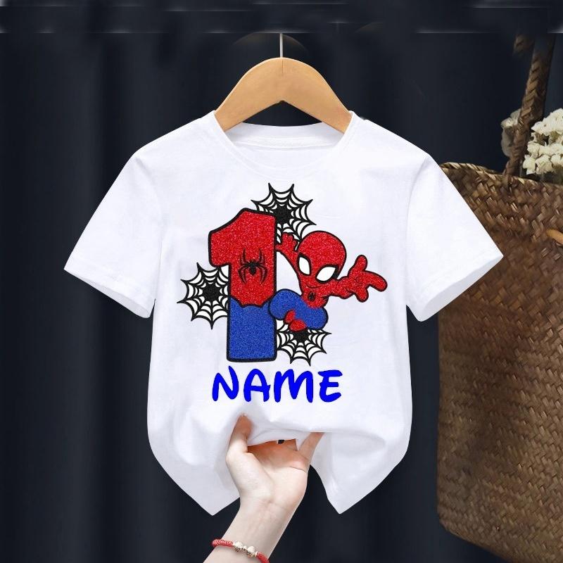 

Summer Cute Marvel Spider-Man Kids Outdoor Casual Sports Short Sleeve T-Shirt Birthday Gift 100
