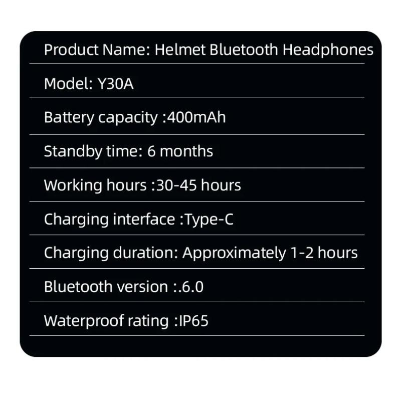 Helmet Bluetooth Headphones with Soft or Hard Microphone for Full and Open Face Helmets