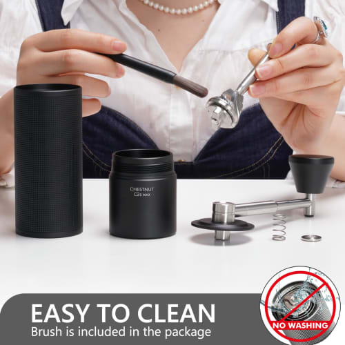 TIMEMORE C3S Max Coffee Grinder, Manual Folding Handle, 30g Capacity, CNC Stainless Steel Conical Burrs, Internal Adjustable Settings, Double Bearing