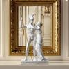 Ancient Greek Soldier&goddess Resin Sculpture ornaments,European Nude Figure,imitation Plaster Statue Gift,home Room Decoration