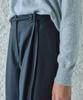 IHR Wide Tuck Belted Pants / Charcoal