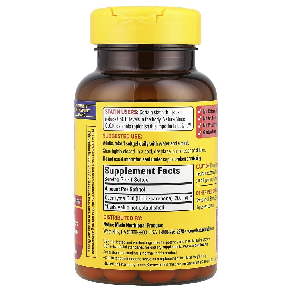 Nature Made CoQ10, 200 mg, 80 Weichkapseln