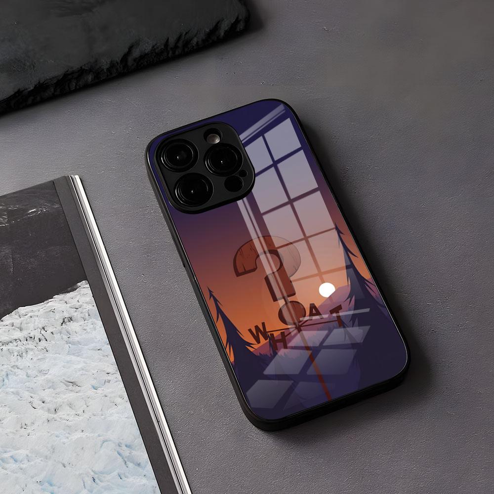 Cartoon G-gravity Retro F-falls Phone Case For IPhone 17 Air 16 E Pro Max 15 14 13 Mini 12 Pro 11 Max Plus Black Glass Cover