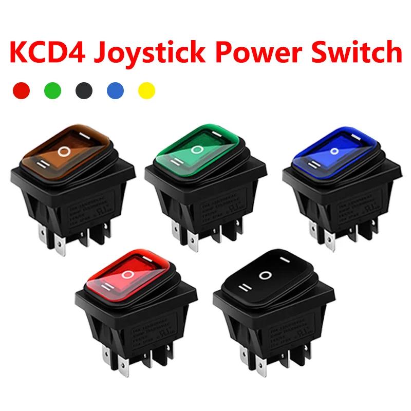 1/5/20PCS 3 Position 6 Pins KCD4 Waterproof Switch ON-OFF-ON Rocker Switch 12V Power Switch self-Locking 16A 250VAC 20A125VAC