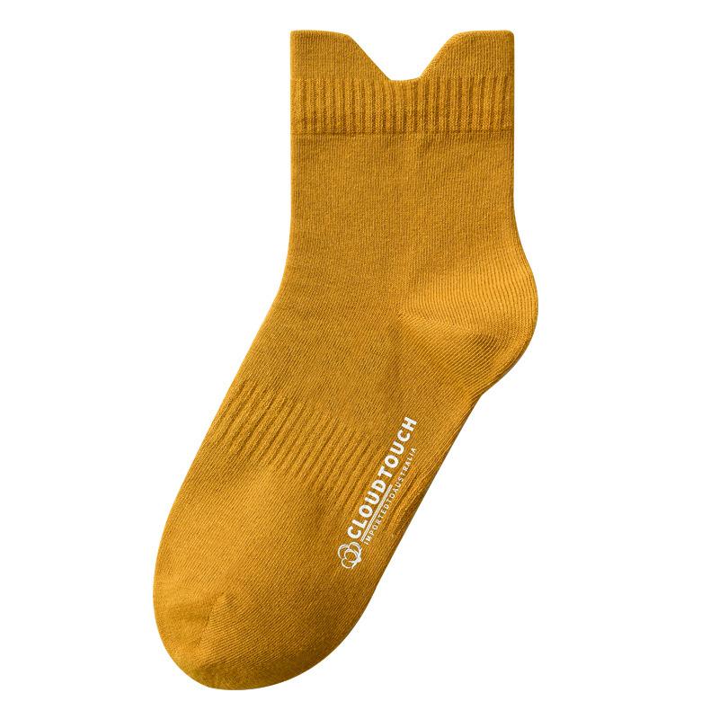 Pure Cotton Long Socks, Anti-odor White Women's Socks for Spring and Autumn, All-cotton Mid-length Socks for Autumn and Winter