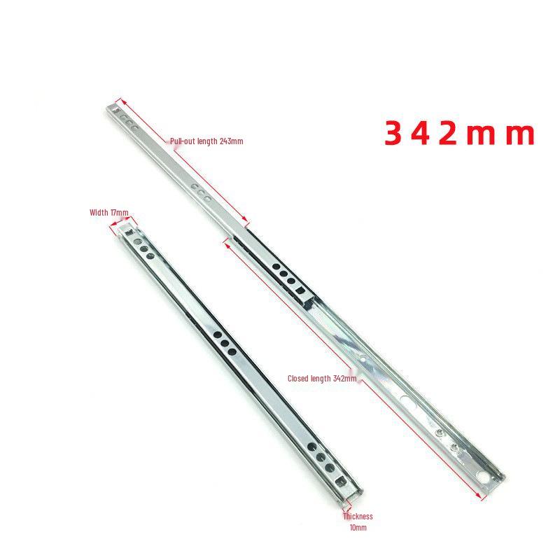 In-Stock 17mm Wide, 10mm Thick Two-Way Slide Rail with Ball Bearing for Laboratory Equipment Drawers