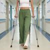 Women Gradient Side Hook and Loop Closure Easy Open Post Surgery Recovery Care Long Pants Elastic Waistband Lightweight Fabric