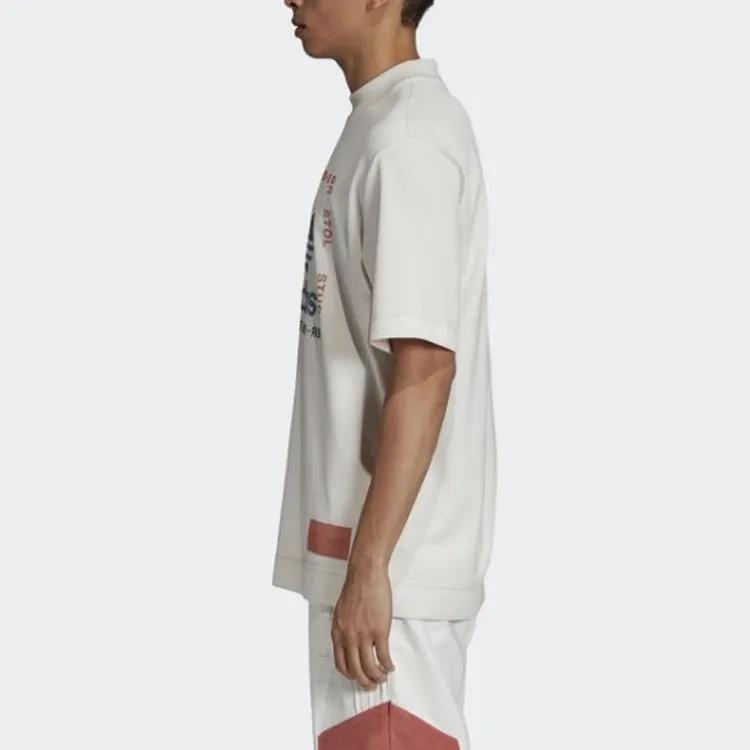 adidas Originals Bristol T Shirts Men's White Crew Neck Moderate Straight Fit (Unisex) T-Shirts DY3254