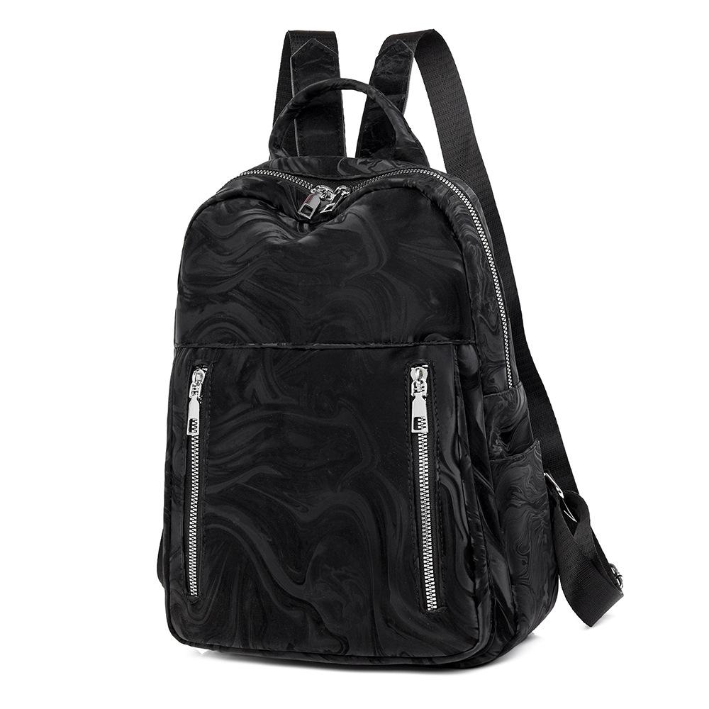 

Рюкзак женский 2025 новый легкий большой емкости простой ПУ рюкзак универсальный модный женский рюкзак чёрный