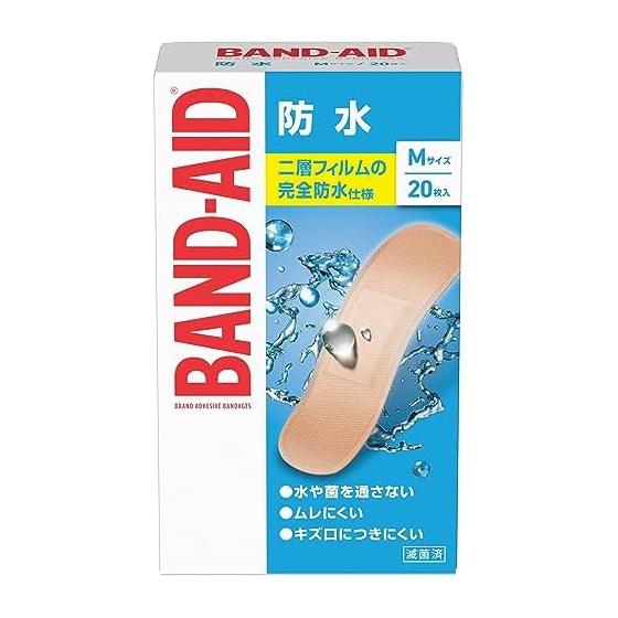 BAND-AID Emergency Bandage Waterproof M Size 20 Pieces