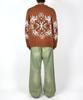 A MADE Wool Blend Jacquard Overknit (Fog Orange)