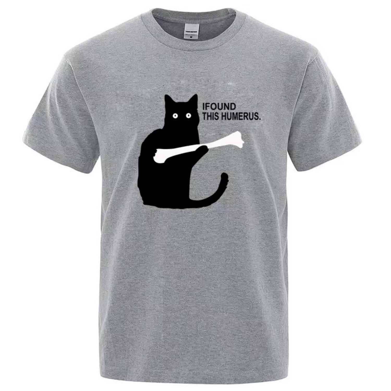 

Mens Tshirt High Quality 100 Cotton Funny Cat Printing Street Cool Casual Loose Oneck Male T Shirts for Men Top Harajuku Tee S чёрный