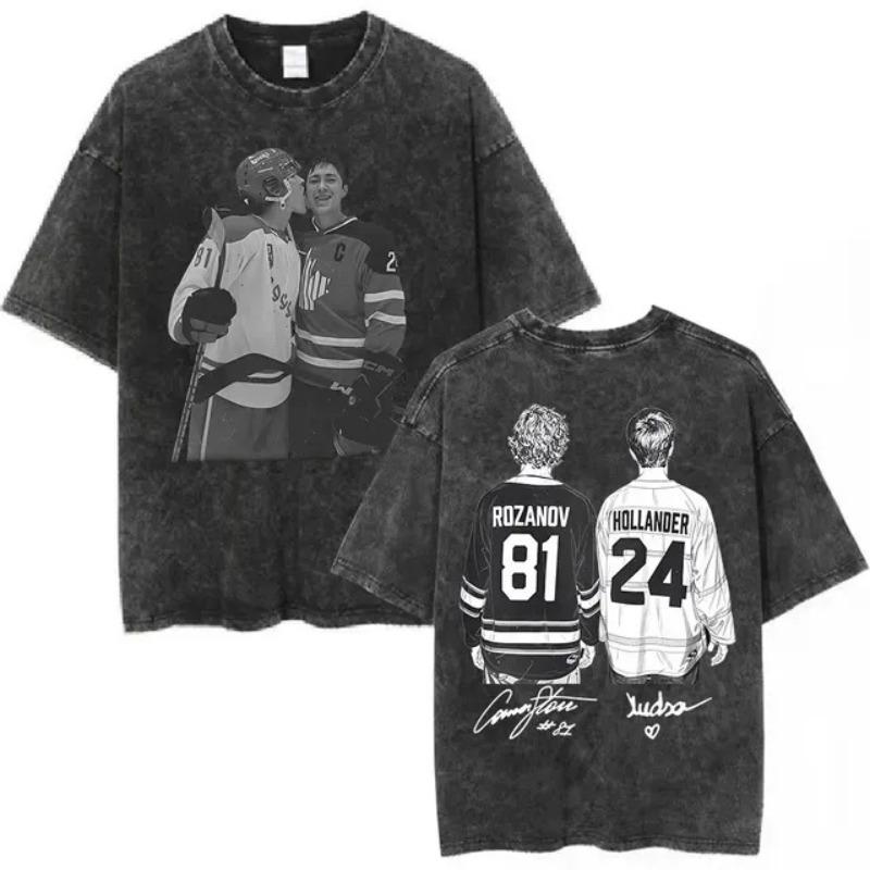 European Size Washed Short Sleeve Heated Rivalry Shane Hollander Ilya Rozano
