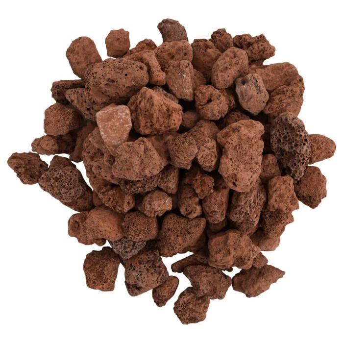 VidaXL Roches volcaniques 25 kg rouge 1-2 cm 155312