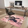 1pc Pink Ribbon Heart Office Chair Mat - Anime Cat Girl Design, Non-Slip Carpet for Home Decor, Suitable for All Seasons, Perfect Gift for Fans.Q077