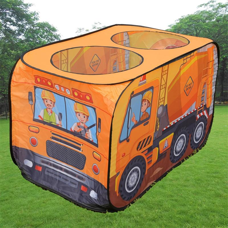 Children'S Indoor Car Engineering Car Tent Toy Play House Princess Boy Baby Game House Folding Ocean Ball Pool House