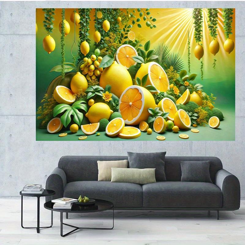 2D Plane Lemon Background Cloth Under the Sunlight Party Decorations Perfectly Suitable for Family Polyester Fiber