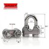 304 Stainless Steel Wire Rope Thimble, U-Bolt Clamp & Clip Set