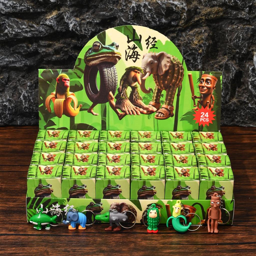 24PCS Italian Brainrot Blind Box - Tralarero Tralala Tun Tung Sahur Bombardinocrocodilo Cute Collectible Figure Keychain Gift