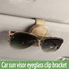 1pc Car Clip Glasses Stand Multifunctional Car Sunglasses Holder Sun Visor Clip Stylish Driving Organizer Car Interior Supplies