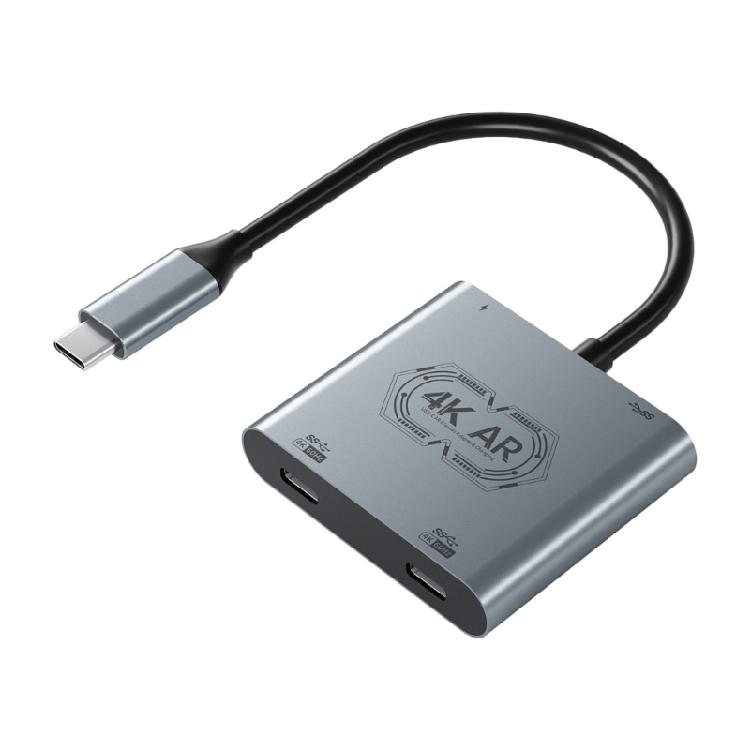 

Fast Speed Type C Hub For AR Glasses PD100W Charging 4K 60Hz Video Support USB3.0 Data Transfer Aluminum Adapter 1