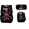 Deadpool Movie 3Pcs Set Backpack+Pencil Case+lunch Bags  Fashion Boy and Girl Child Gift School Stationery