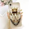 For iPhone XR Case Cover Luxury A-Z Letters Cool Crown 2D Painted Silicone Phone Casing A2107 A2108 A2105 A2106 A1984