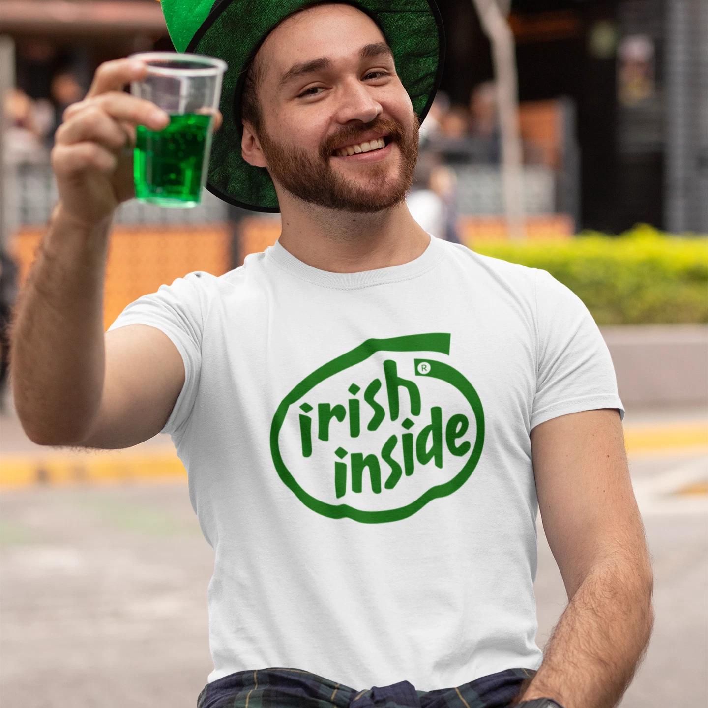 IRISH INSIDE T-Shirt - St Patricks Ireland Irish funny crack feck Dublin intel 3XL