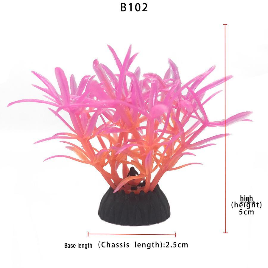 Aquatic Plant Mini Landscape: Fish Tank Simulation with Seaweed and Succulents