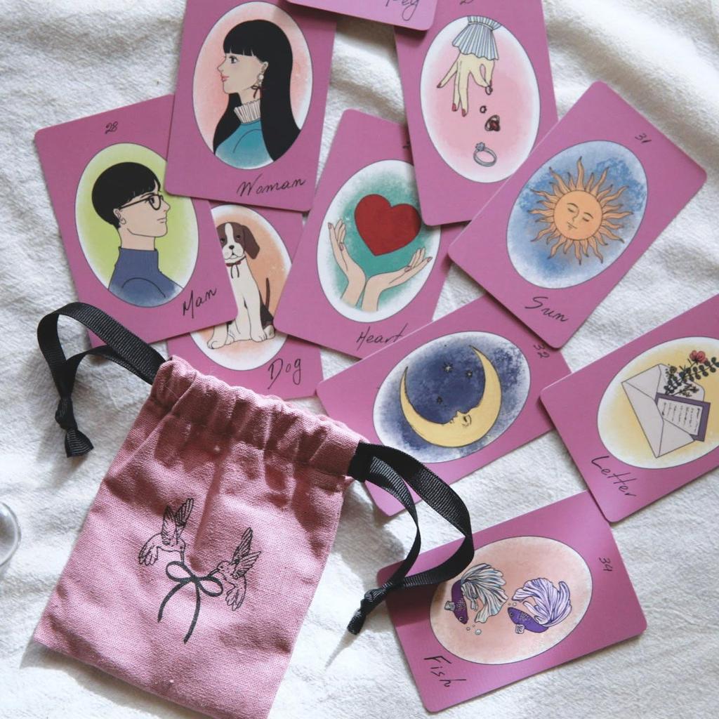 Ribbon Lenormand & Pouch Set | Mame Amano | 36 Cards with Special Pouch [Authentic]