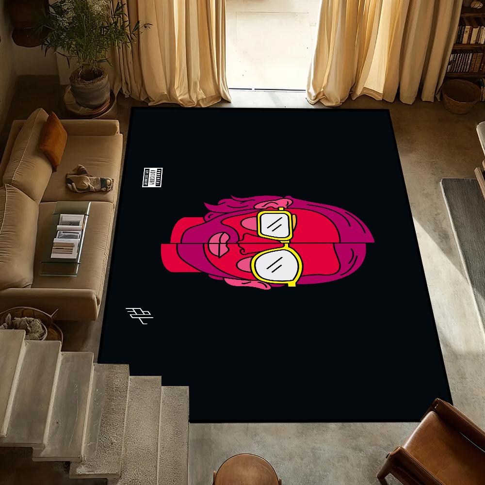 Door Mat q-Qlf Anti-Slip Kitchen Bedroom Handmade p-PNL Tufted Rug Carpet singer Living Rapper Room Entrance Decoration