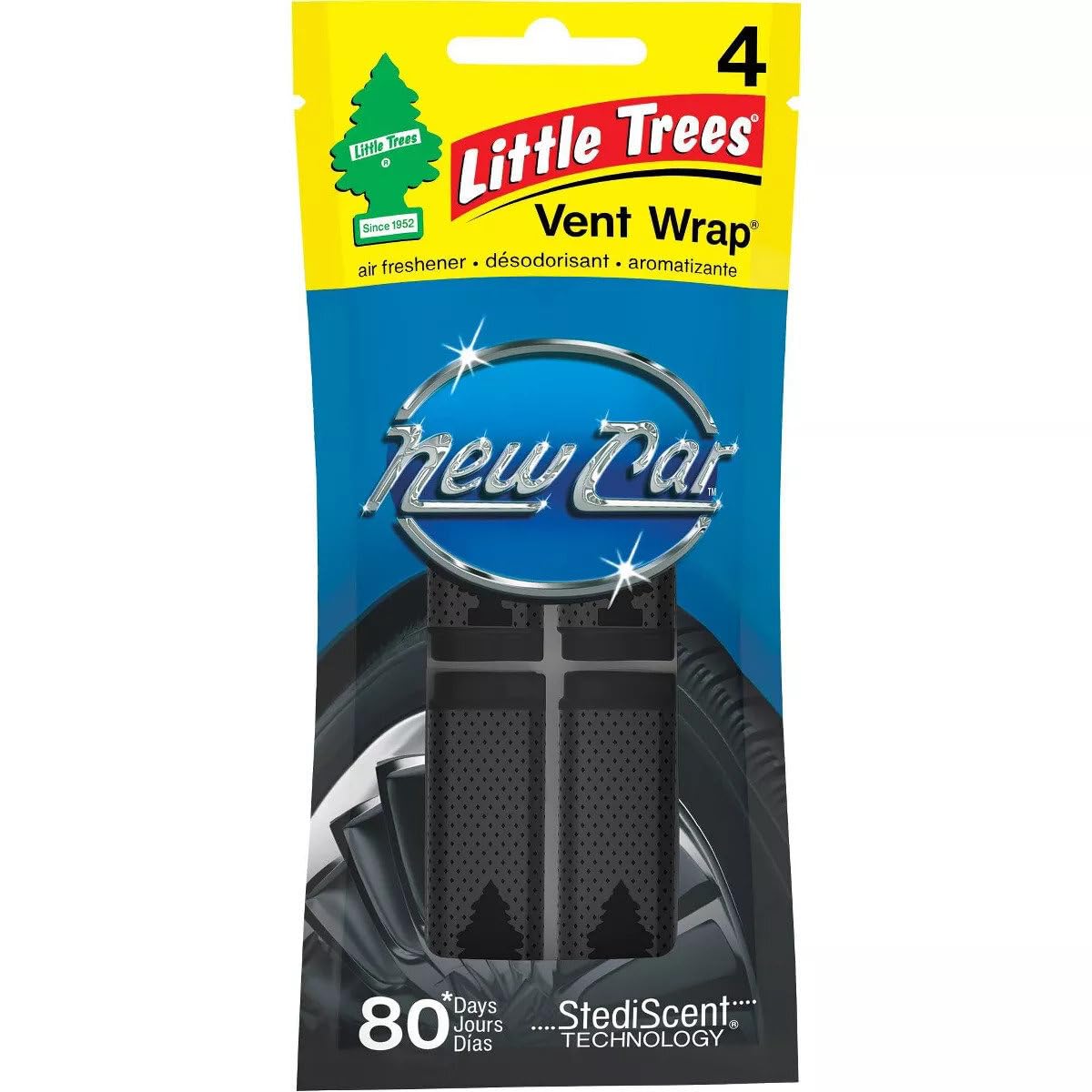 Little Trees Little Tree Air Freshener Vento Wrap For Car 1 piece чёрный