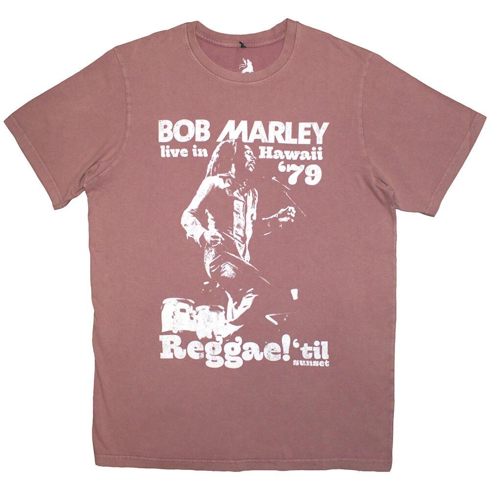 Bob Marley Unisex Stone Wash T-Shirt: Hawaii (Large) 2XL