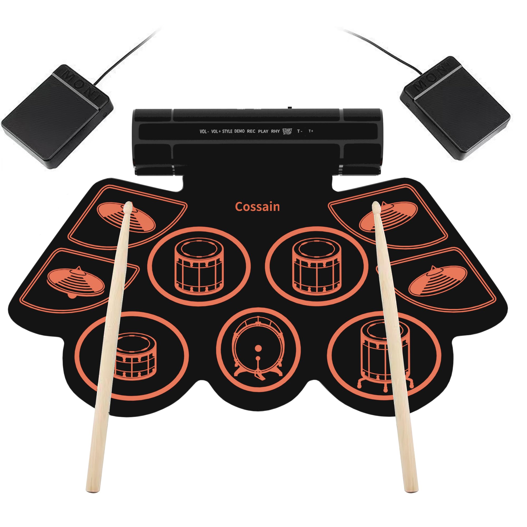 

Электронная для 9 пэдов два крэш малый бас напольный два тома барабаны, складная, маленькая, сворачиваемая, детская, для начинающих, набор, портативная, пэды, хай-хэт, тарелка,