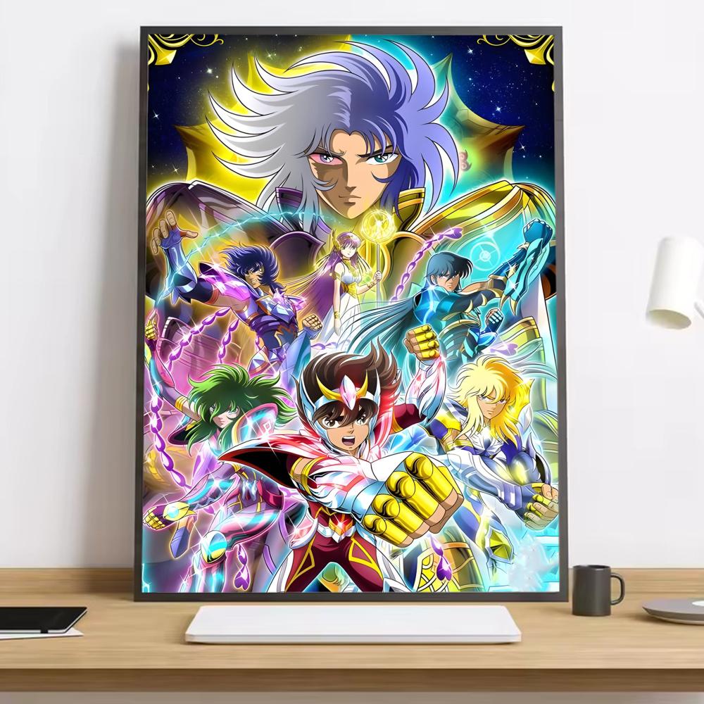 Saint Seiya Classic Anime Painting Calligraphy HD Canvas Poster Living Room Bedroom Bar Aesthetic Decoration