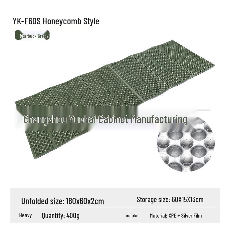 Outdoor Camping Honeycomb Moisture-Proof Sleeping Pad - Single Person Egg Nest Design with Aluminum Film