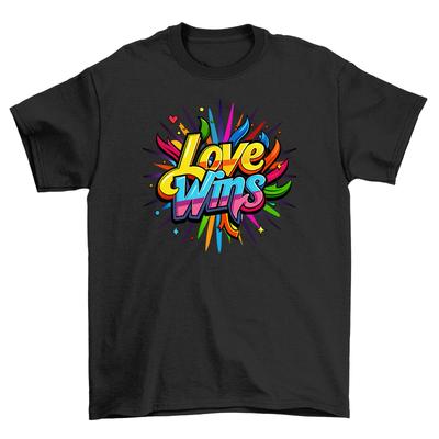 Pride_83 Love T-Shirt Mens Womens Tees Top - Wear Your Heart On Your Sleeve! Rainbow-colore D Love, Fu