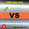 220V COB LED Strip Light EU Power Plug IP67 Buckle Fixation LED Strip Lamp Flexible COB Linear Light Bar 3000K 4000K 6000K 1-21m