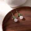 Summer Lotus Pearl Earrings: Elegant Chinese Enamel Design, Versatile & Stylish