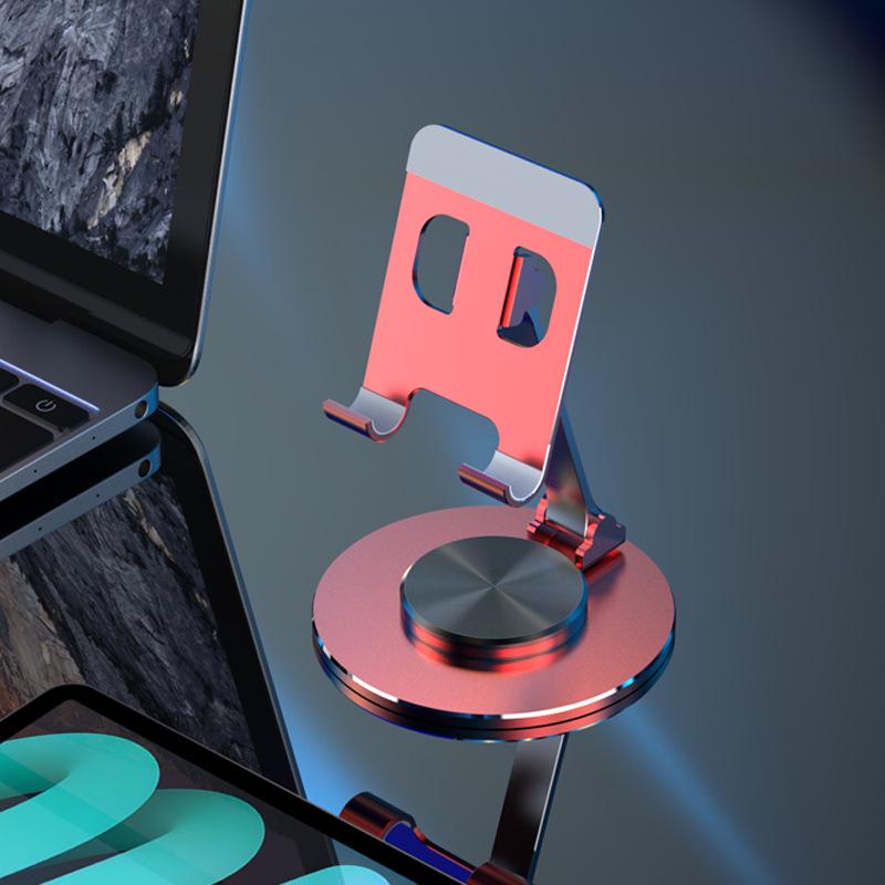 360° Rotating Aluminum Desktop Phone Holder - Foldable & Multifunctional Stand, Perfect Creative Gift