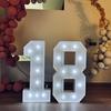 2 Stück DIY 73cm Digitales Licht mit Weißem Licht 3D KT-Platte Digitales Modell Geburtstag, Jubiläumsparty Dekoration, 18 Jahre, 20 Jahre