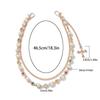 Elegant Crossed Pendant Waist Chain Imitation Pearls Pants Chain Accessory Jewelry For Stylish Outfit Enhancement