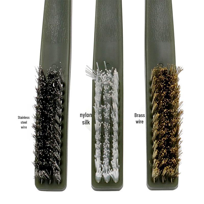 Range Hood & Sink Cleaning Brush Set: 3 Double-Ended Deburring Brushes & 4 Nylon Hook Brushes for Stain & Rust Removal