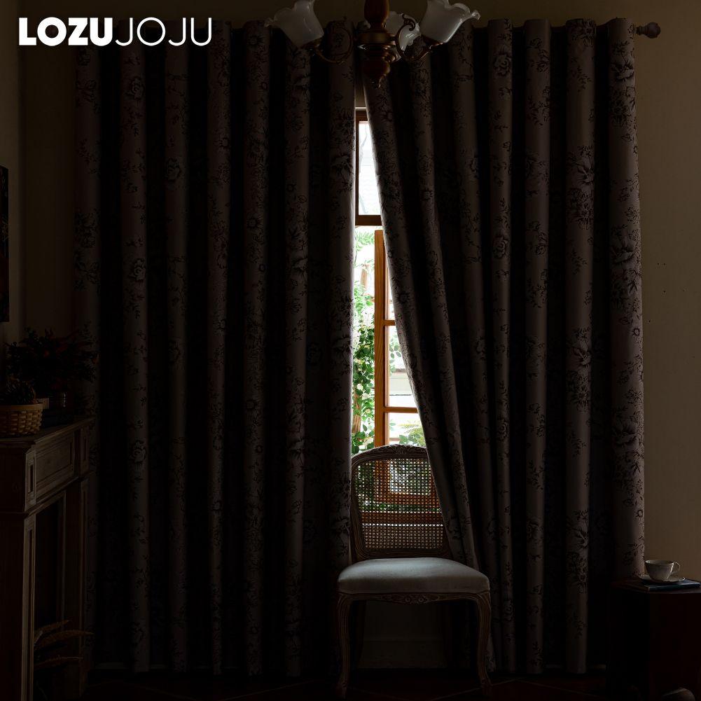 1PC LOZUJOJU Fashionable Retro Printed Blackout Curtains 100% Blackout Thick Curtain for Bedroom Living Room Balcony Window for Home Decor
