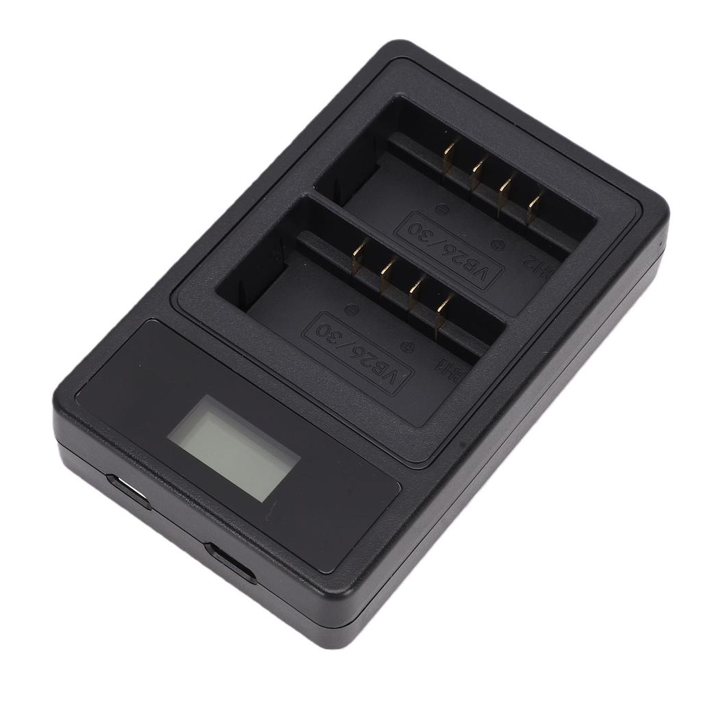 Camera Flash Charger Fit for VB26 VB26B VB30 Battery 5Wx2 Camera Flash Dual Battery Fast Charger with Smart Display