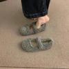 Fashion Elegant Autumn Winter Ballet Loafer Flat Shoes Women Female  Flats Loafers Fur Round Toe Ladies Brand Design Teddy Outdoor Shoes