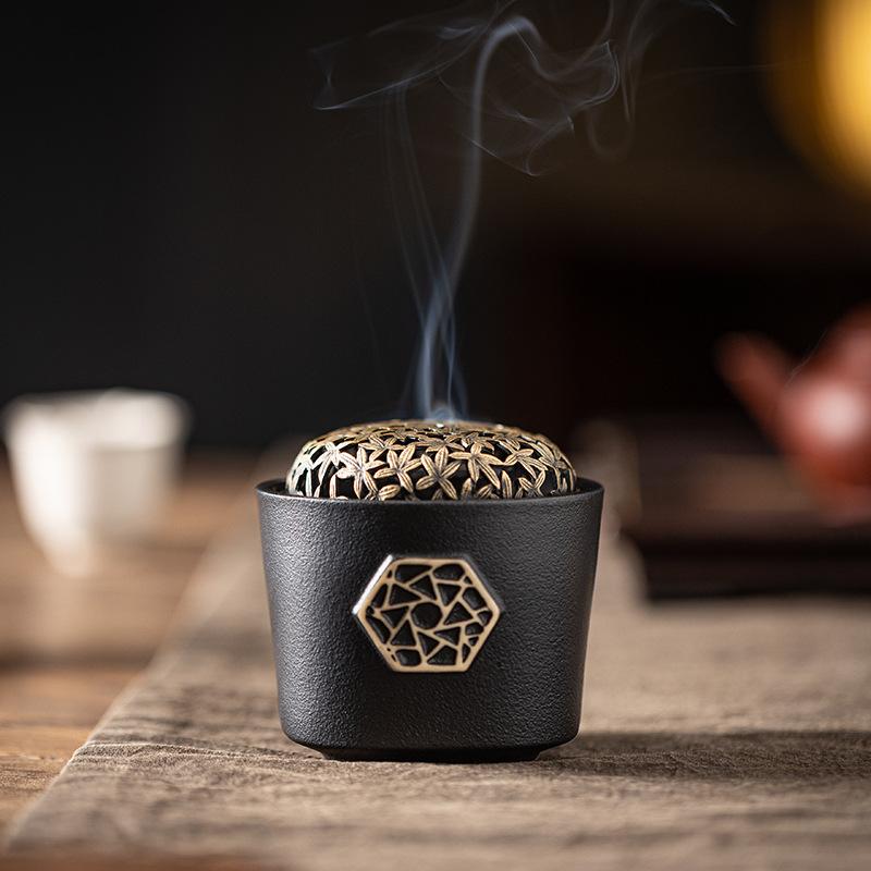 Incense Burner Home Indoor Retro Ceramic Aromatherapy Stove Incense Base Sandalwood Incense Burner Agarwood Plate Incense Burner